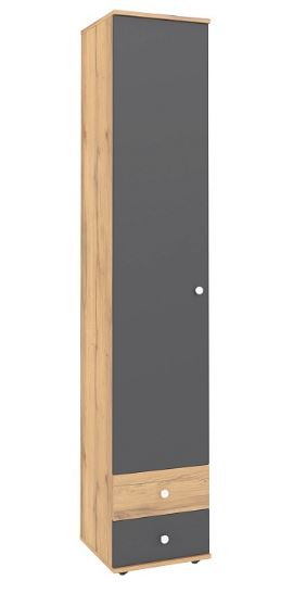 Шкаф для белья ЛОЙС 83 Дуб Золотистый / Графит