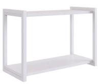 Полка Юниор (белое дерево/белый муар)