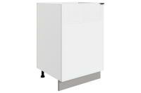 БАРИСТА Шкаф рабочий L500 (1 дв.гл )(левый) (белый/милк матовый)