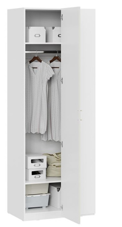 Стелла Шкаф угловой Белый холст/Белый жемчуг