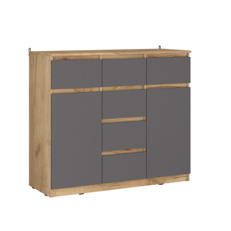 Тумба ТБ22 Сити серый графит/дуб крафт золотой