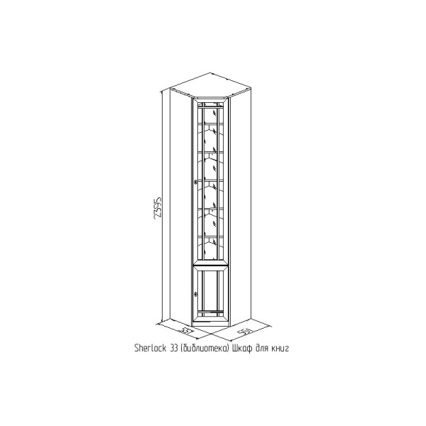 Sherlock 33 (библиотека) Шкаф для книг угловой
