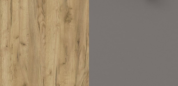 Сити Шкаф ШР-3 с ящиками Серый Графит/Дуб Крафт Золотой