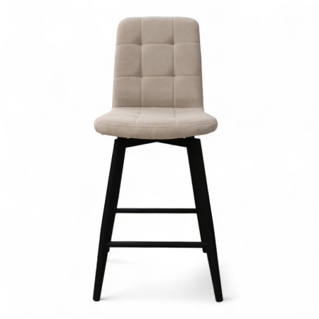 Стул Абсент NEW ПОЛУБАРНЫЙ Поворотный, Т170 бежевый+нога 360F47 60см (Черный)