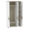 AURELIO 444 Шкаф для одежды и белья Белый/Блеквуд Сатиновый