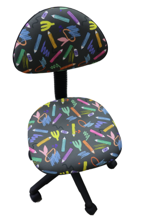 Кресло Логика Kid's  карандаши фон серый