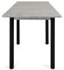 Стол Милан-2 EVO 120х80 (+30+30) Светлый цемент+нога №4 Черный