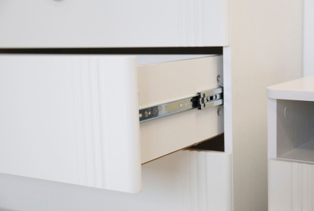 Ева Комод 3ящ/Белое дерево/Белый матовый