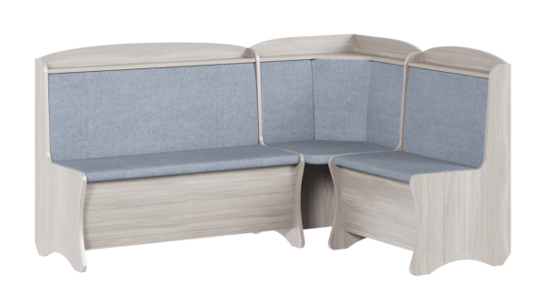 Обеденная группа, Анкор белый (скамья, стол, табурет), Ткань TEDDY 24