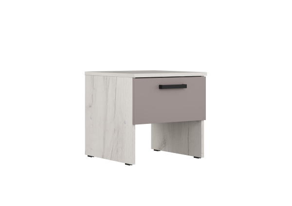 Ультра Тумба прикроватная ТП-23 крафт белый/глиняный серый