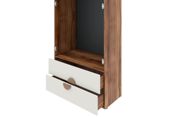 Тризиль Детская 476.01 Шкаф 2-х дв. с ящ./Дуб Барокко/зел.камень