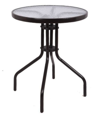 Стол LRRT-007 Круглый, металл/стекло