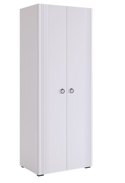 Ева Шкаф 2 дв/104.01/Белое дерево/Белый матовый