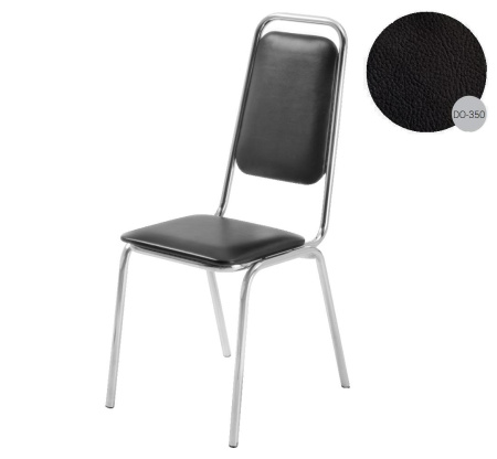 Стул Фабрикантъ / кожа иск., DO, № 350 (черный)/ХРОМ
