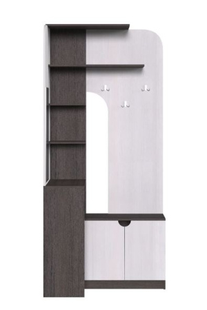 Прихожая угловая "Эрика"(правый) Анкор темный/Анкор белый (1000*600*2220)