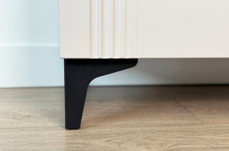 Тумба Рич кашемир/фрапучино матовый/черный