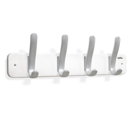 Вешалка SHT-WH20 дерево (бук)/пластик (беленый/серебро)