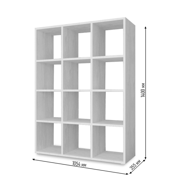 КОРИНН  Стеллаж 3 х 4 ячейки / Сосна лофт 