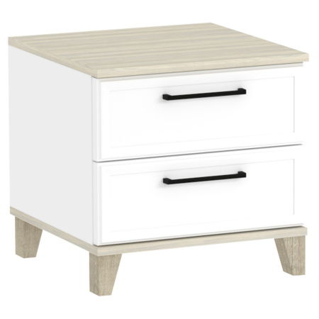 AURELIO 41 Тумба прикроватная Белый/Блеквуд Сатиновый