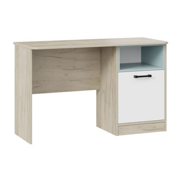 Оливер Стол письменный Тип 1 (Дуб Крафт серый/Белый/Серо-голубой)