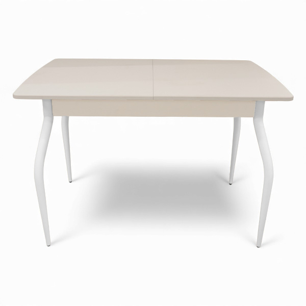 Стол Уют 3 1100(+390)*700*750 МДФ Кашемир/Кашемир /опора №1 Белый (D40)