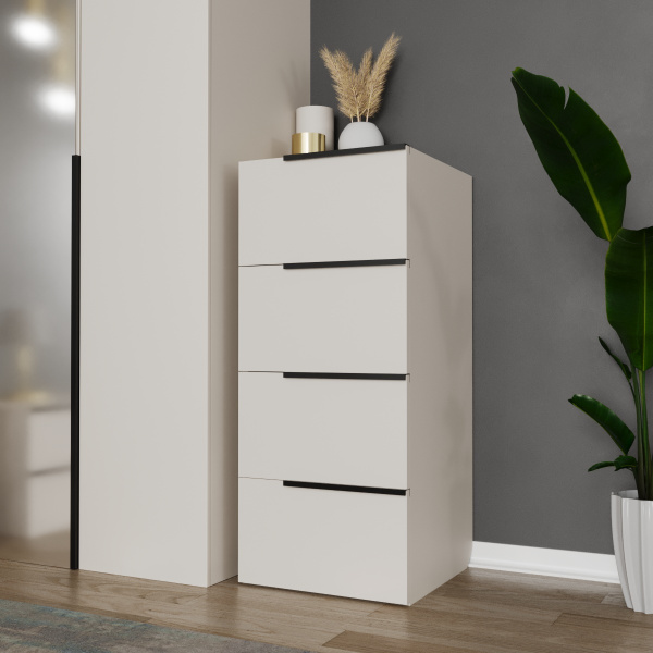 Комод для одежды Сен-Дени 4 ящика Кашемир/Дуб латте